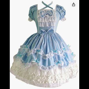 Partiss Women's Gothic Princess Cosplay Sweet Lolita Dress